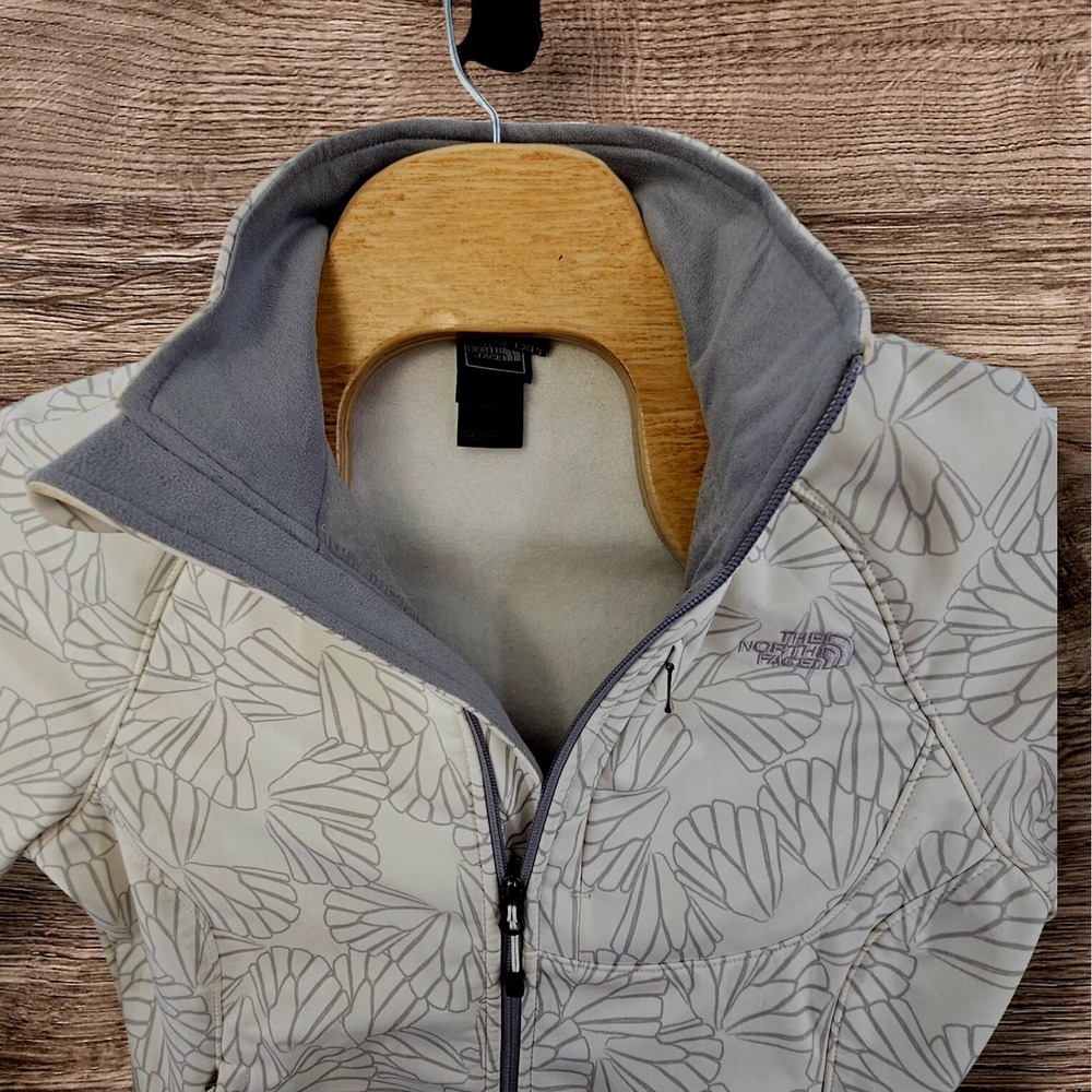 The North Face Jacket Size Medium Women's Apex‎ Barrier Soft Shell Floral White - Picture 3 of 15